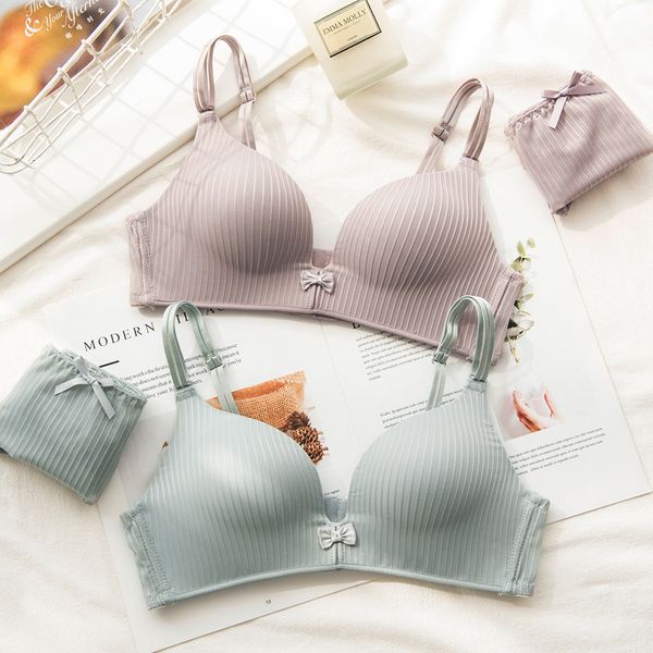 

roseheart women fashion green skin lace bow bras bralette cotton panties bra sets lingerie sets wireless underwear a b, Red;black