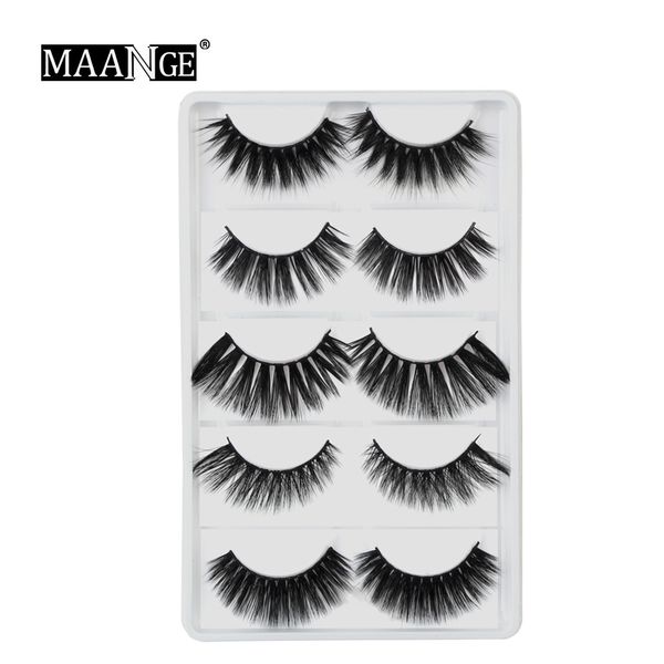 

5 pair luxury lashes 3d mink eyelashes handmade reusable natural curling thick eyelashes popular false lashes makeup l58