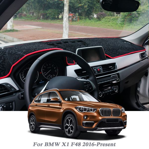 

car styling dashboard avoid light pad instrument platform cover flannel mat for x1 f48 2016-present lhd&rhd internal mat