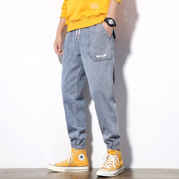

5xl men jeans pants casual denim pants men vintage casual 2019 autumn plus size denim jeans, Blue