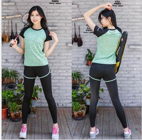 

two-piece yoga suit for running fitness slimming sports suit, White;black