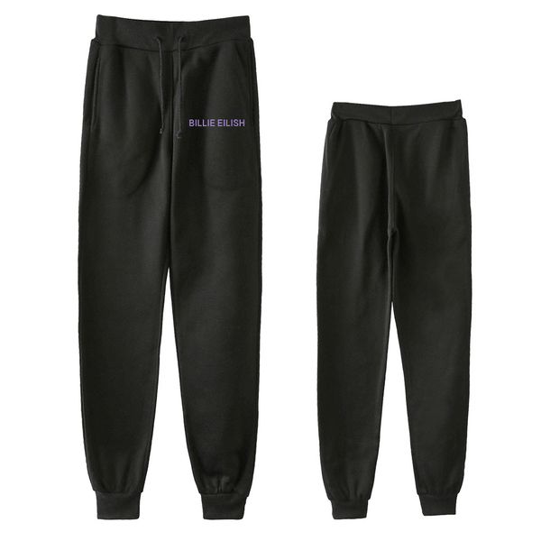 

new foot pants fashion casual pants bilie eilish singer print women's men's sports loose comfort xxs-4xl, Black
