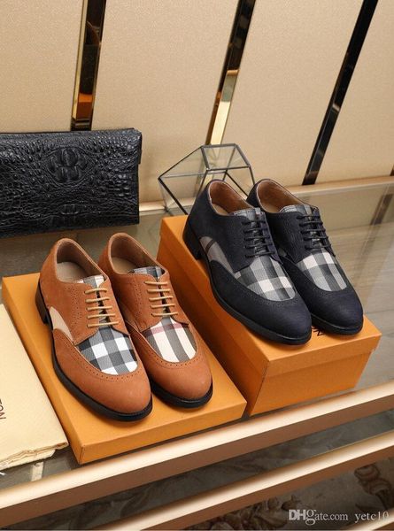 

20mm luxury fashion wedding shoe man oxford shoes man loafers driving dress shoes pattern man formal shoes leather madaoi, Black
