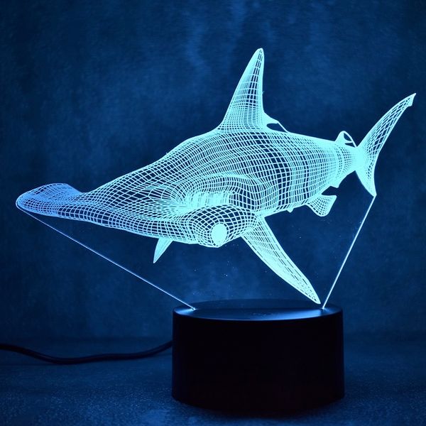 

3d led night light light lamp ocean fish lampara hologram atmosphere nightlight for kids child study bed room decoration gift