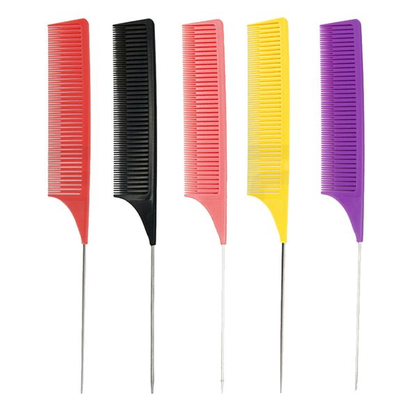 

5 pcs fine weave highlighting foiling hair comb for salon dyeing hair comb, Silver