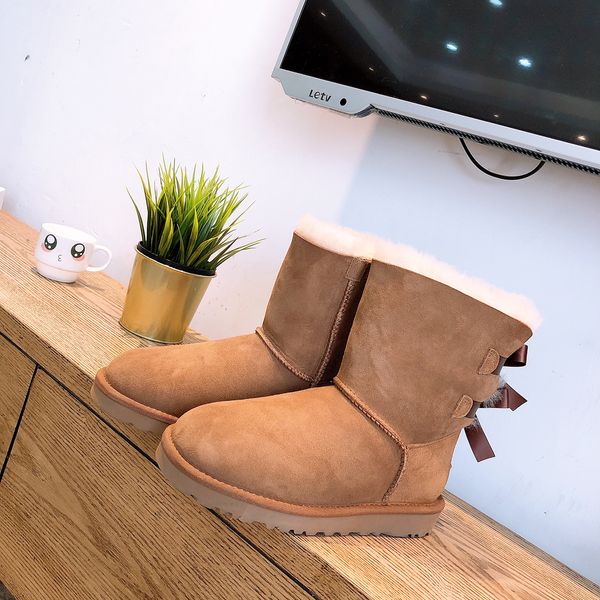 

new australia designer women fur ankle boots triple black grey brown fashion luxury classic snow boot size 35-40 factory direct