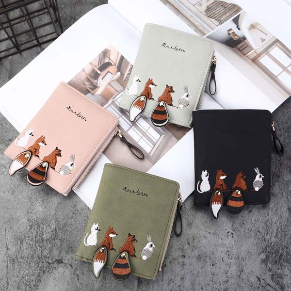 

мода женщины кошелек cartera billetera mujer прекрасный мультфильм животных маленькая монета sac femme молния кошелек карта пакет portomonee, Red;black