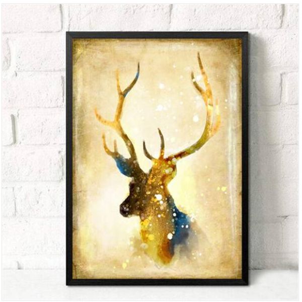 

wholesales modern abstract huge wall art oil painting on canvas nordic elk unframed room decor