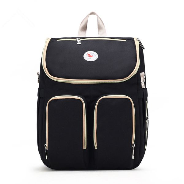 

super simple big pocket nappy diaper bag for infant toddler quality solid nylon baby bag quality zipper maternity backpack