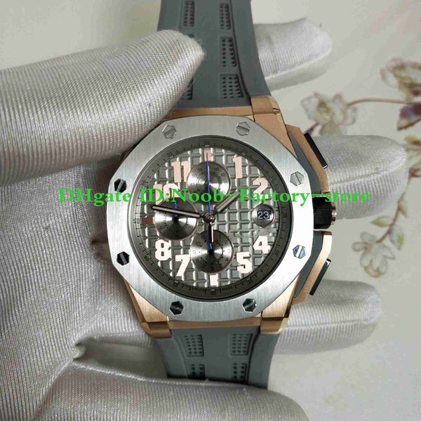 

factory sales christmas gift quartz chronograph rubber strap new mens sports watch smoke gray men's wrist watches, Slivery;brown