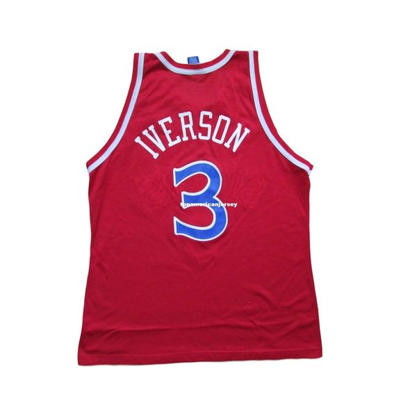 

sewn allen iverson #3 basketball jersey 1998 champion red mens vest size xs-6xl stitched basketball jerseys ncaa, Black;blue