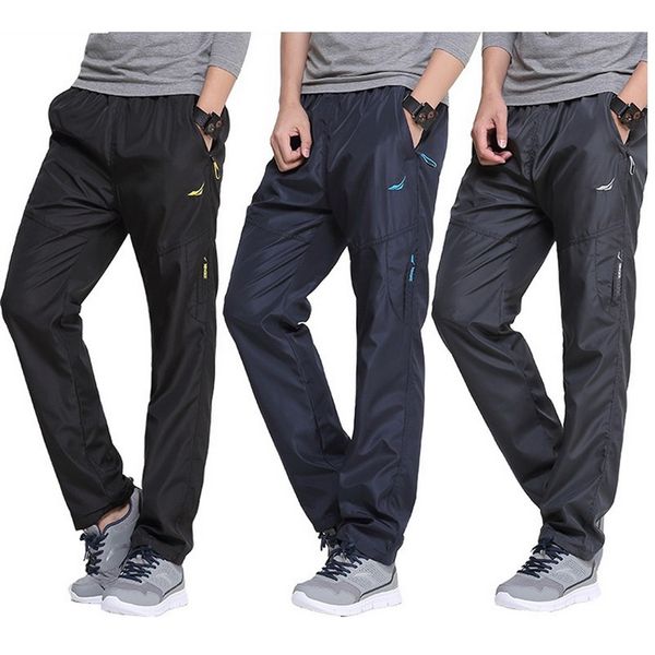 

grandwish men's full length pants windproof jogger's men trousers elastic waist sportspants male casual pants sprotwaar,ga125, Black