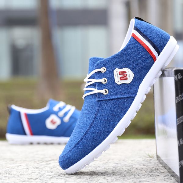 

men casual shoes 2019 spring autumn canvas shoes men breathable casual canvas walking chaussure homme, Black
