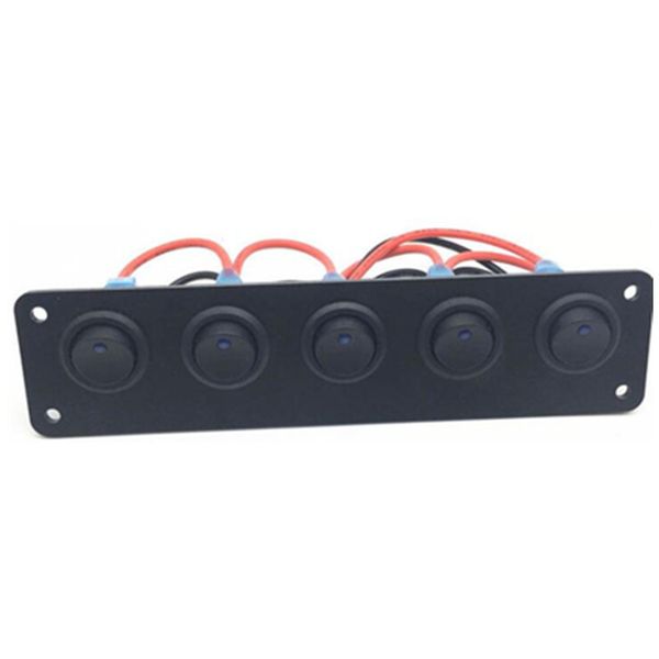 

1 pcs 5 gang switch panel control with led light durable portable for car boat bx