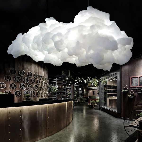 

modern floating cloud led chandelier lighting white cotton living room led chandeliers lamp dining room hanging lights fixtures