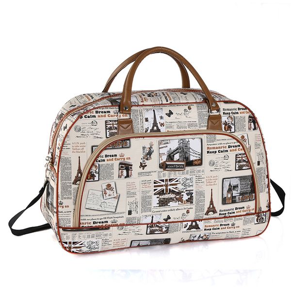 

waterproof women fashion pu leather traveling shoulder bag large casual travel bag hand luggage big travel duffle bags