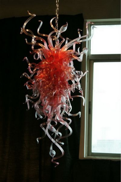 

l decor hand blown glass chandelier hanging led modern crystal art decorative murano glass chain pendant lamp