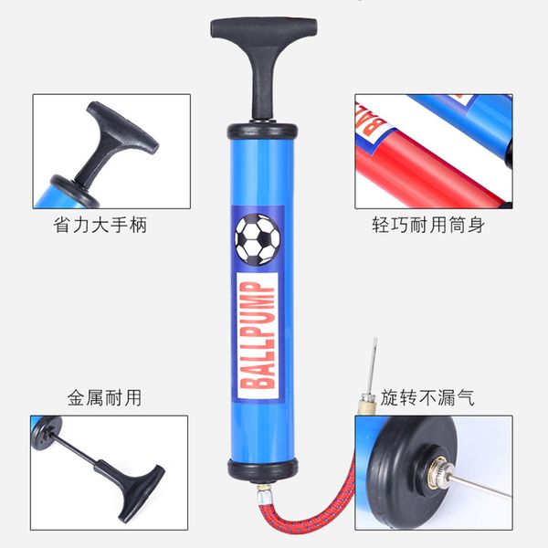 

with needle manual soccer beach mini portable air pump inflates football gym yoga for exercise ball ballon random color