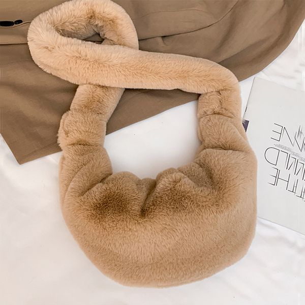 

autumn winter hairy bag female new fairy plush shoulder bag retro faux fur messenger large capacity dumplings women package
