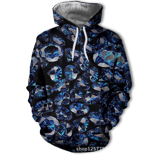 

mens designer blue 3d digital printed sweater, Black