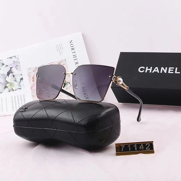 

Women pearl fa hion de igner ungla e luxury ungla e adumbral gla e uv400 model c71142 6 color optional uperior quality with box