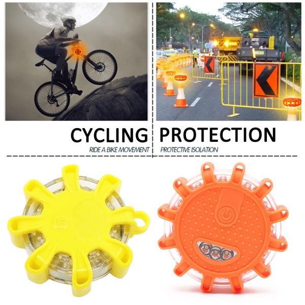 

led bicycle bike light flashing warning light roof road safety lamp magnetic car emergency strobe for traffic rescue beacon