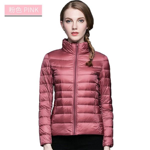 

ianlan winter casual womens solid slim waist down jackets 90% white duck down coats fashion ladies long sleeve outerwear il00435, Black
