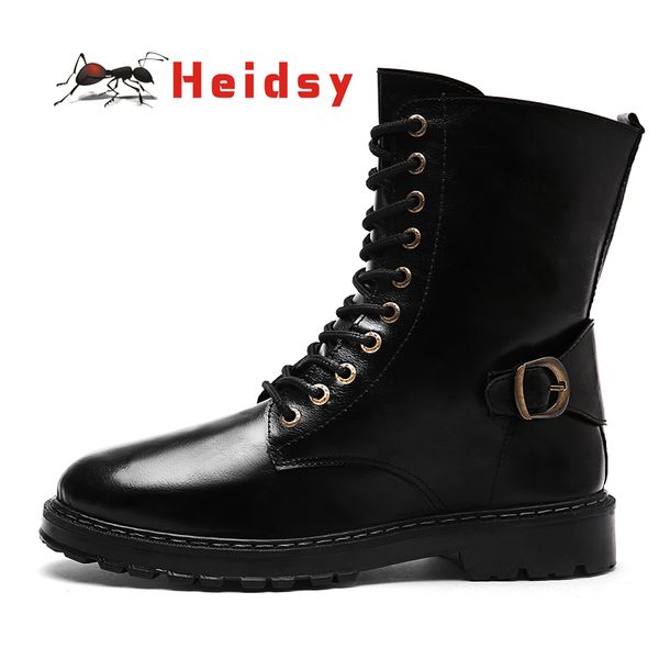 

2019 new winter fashion men boots non-slip wearable boots comfortable cold protection mens casual shoes size 39-44, Black