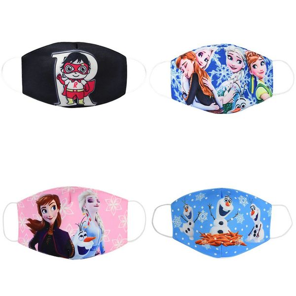 

cloth tapabocas kids party plates mask cotton face mouth mask cartoon youth children masks for kid kone maszk otexe, Blue