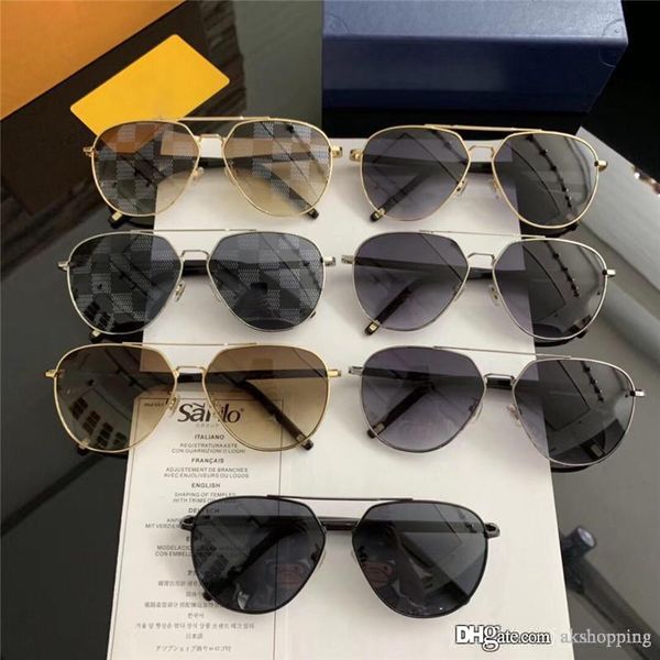 

2019louis classic pilot sunglasses designer brand mens womens sun glasses eyewear gold black brown glass lenses