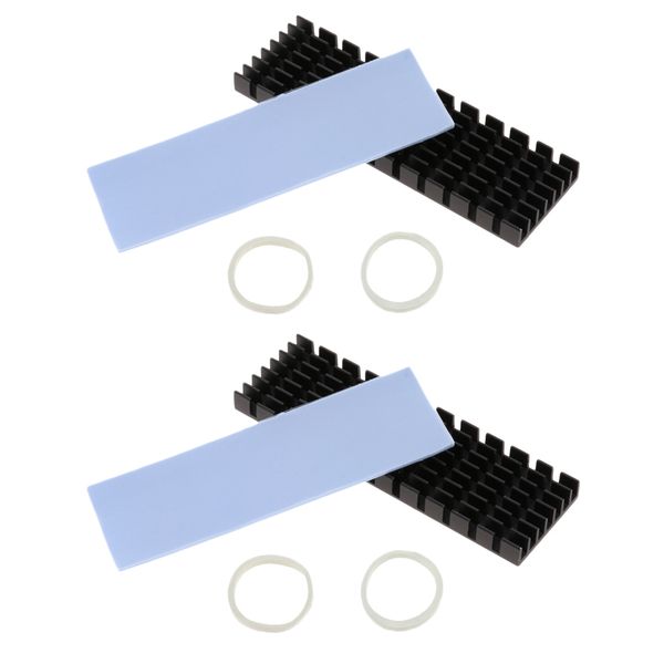 

2pcs m.2 ngff nvme 2280 pci-e ssd aluminum sink cooler heatsink radiator