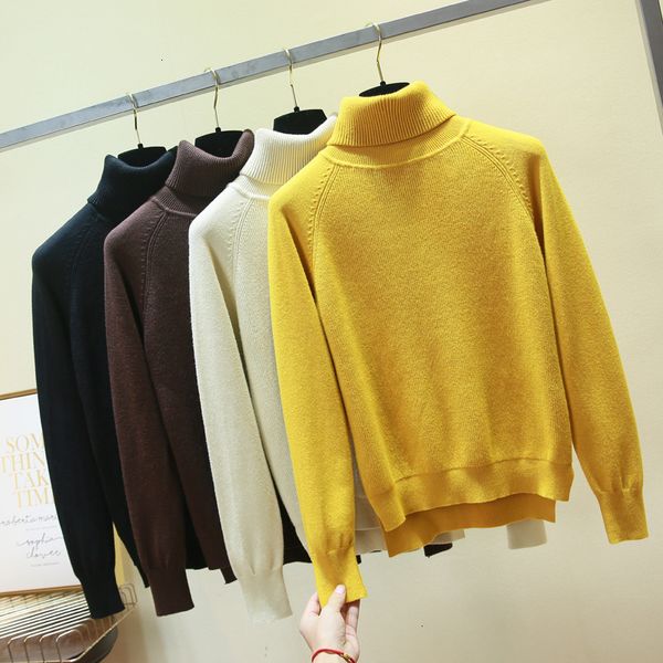 

turtleneck women sweater winter warm female jumper thick christmas sweaters ribbed knitted pullover pull hiver femme autumn, White;black