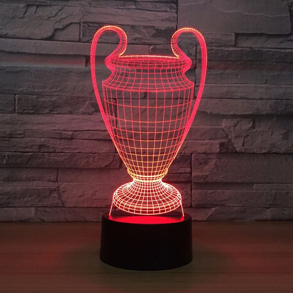 

trophy 3d lamp 7 colors changing led night light touch button usb bedroom sleep luminaria friends gift drop shipping