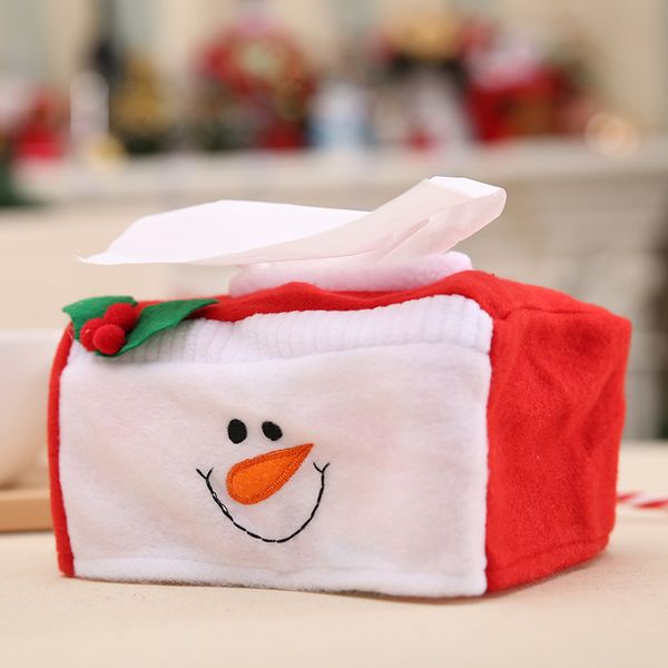 

christmas tissue box case santa claus xmas paper towels napkin holder decoration