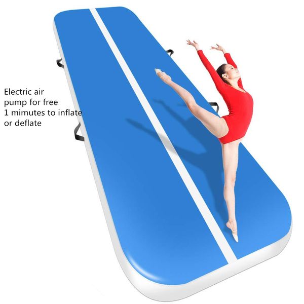 

Надувная гимнастика AirTrack Тамблинг Air Track Пол батут Электрический воздушный насос для домашнего использования / Обучение / Черлидинг / Пляж Бесплатная доставка