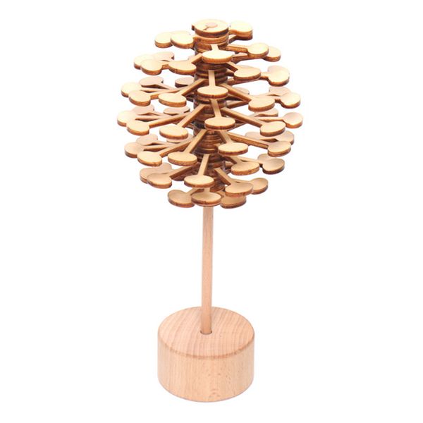 

office diy durable rotating gift kids roll lollipop look colorful decompression toy artwork magic spin fun wooden