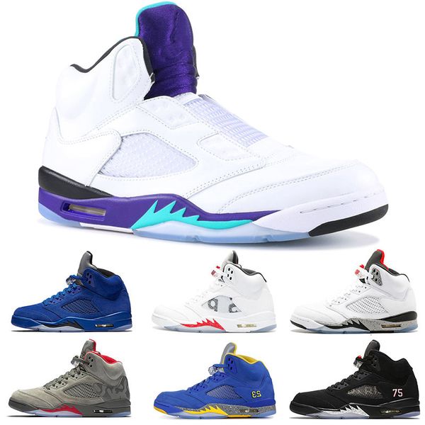 

5 5s basketball shoes sneakers mens women man red suede wings bred laney flight orande olympic grape oregon ducks 2019 designer trainers
