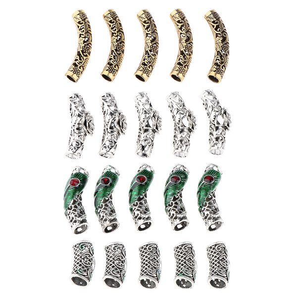 

pcs/set dread lock beads hair rings natural hair braiding cuffs decorations head jewels, Black;brown