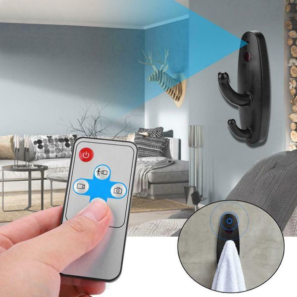 

surveillance camera clothes hook design hidden security video surveillance cctv 960p motion detector monitor camcorder remote control