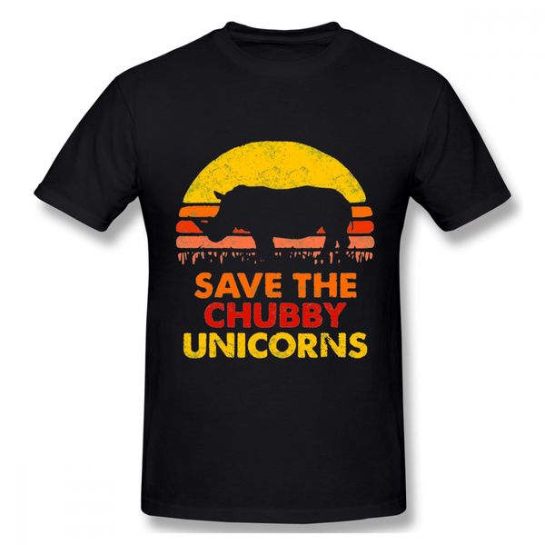 

retro deisgn save the chubby unicorns t-shirt for male graphic print s-6xl big size tee plus size new arrival, White;black