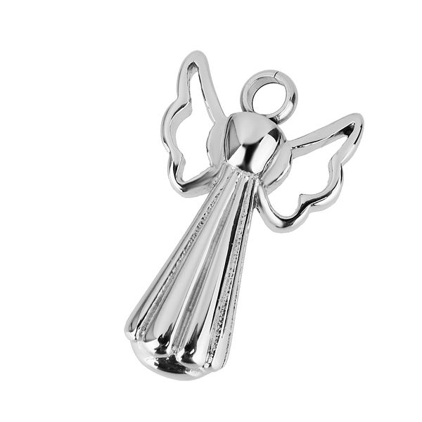 

angel shape cremation ash urn keepsake memorial pendant for necklace jewelry, Silver