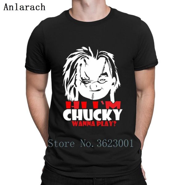 

chucky die moerderpuppe t shirt round collar trend designer summer style t shirts summer great, White;black
