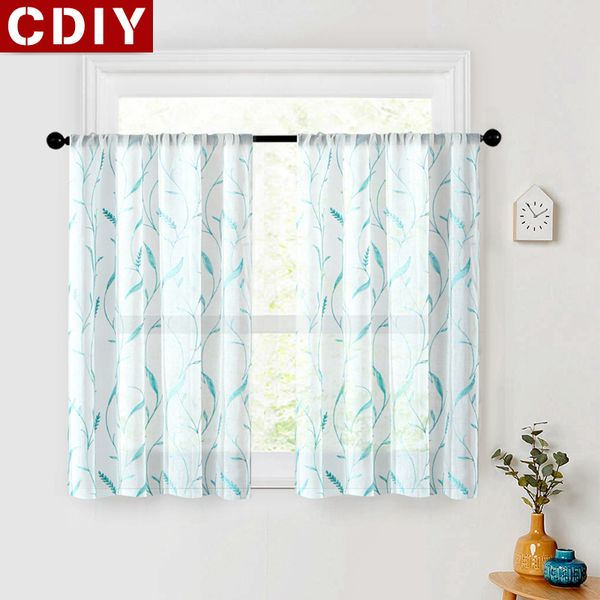 

cdiy short curtain tulle window sheer kitchen curtains for living room bedroom curtains for window screening voile drapes custom