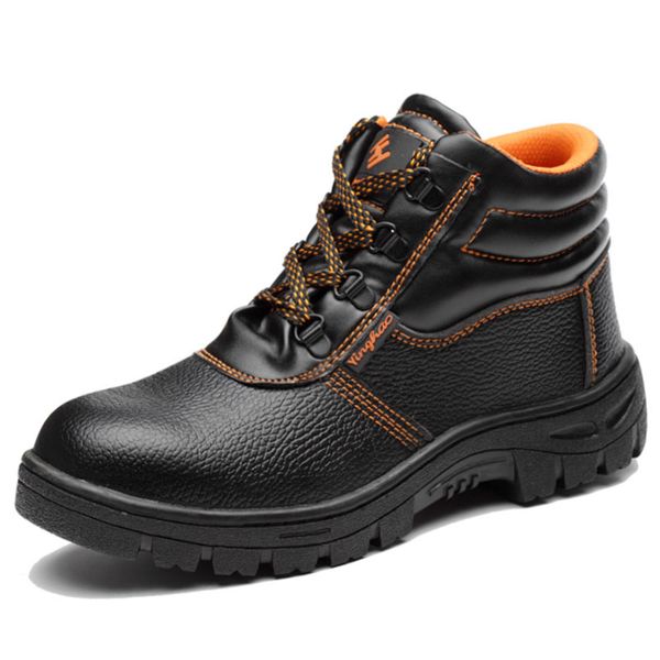 

new ankle boots men boots work safety boot anti-smashing piercing winter indestructible shoes steel toe shoes safety, Black