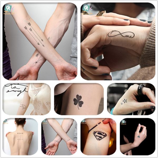 045 Autocollants De Tatouage Temporaires Imperméables Ailes Dange Faux Tatto Flash Tatoo Cou Main Dos Pied Art Corporel Pour Fille Femmes Hommes