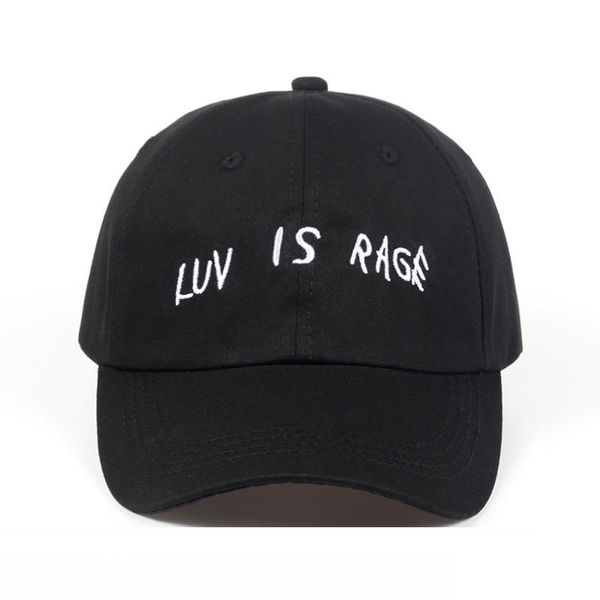 

lil uzi vert black baseball cap hiphop snapback cap hat luv is rage letter embroidery dad hat wholesale, Blue;gray