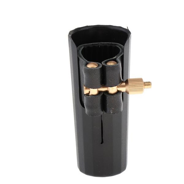 

tenor saxophone sax mouthpiece cap and soft leather ligature golden screw
