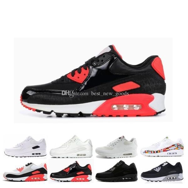 

90 hipping mens running shoes triple black white usa oreo black croc men women trainer breathable sports shoes size 36-45