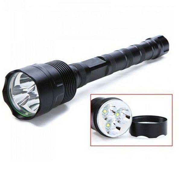 

3*cree t6 exceed light charge aluminium alloy multicore flashlight foreign trade heat sell