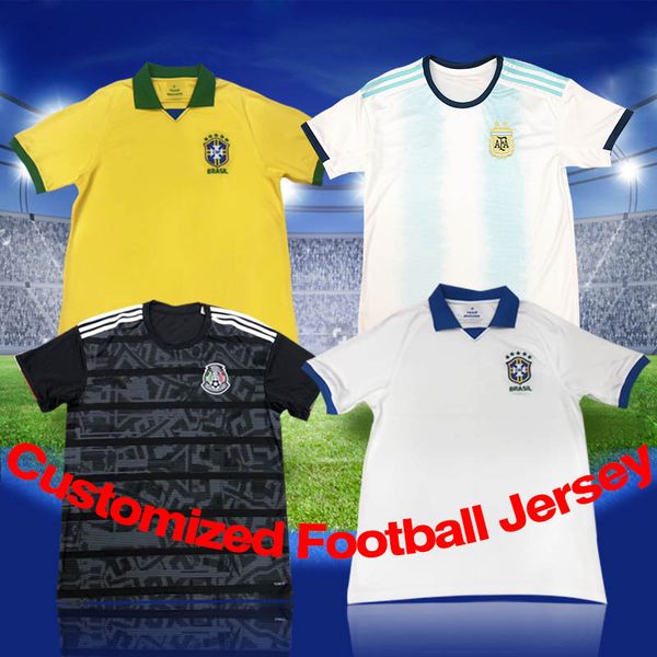 

Barsil Mexico Argentina home(away) new 2019 Customized soccer Jersey any number any name World Cup